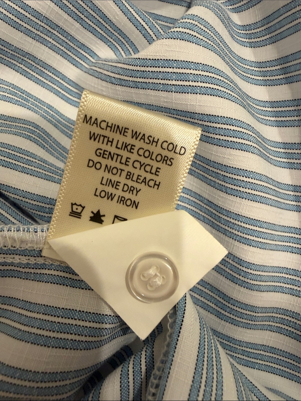 Max Studio Light Blue and White Striped Maxi Shirt Dress - Picture 9 of 9